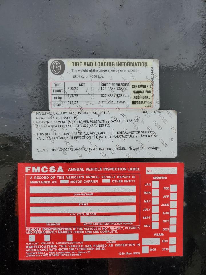 Lot #3297879772 2024 MP CUSTOM UNKNOWN