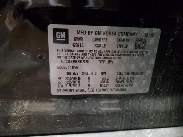 2019 CHEVROLET TRAX 1LT - KL7CJLSB9KB932230