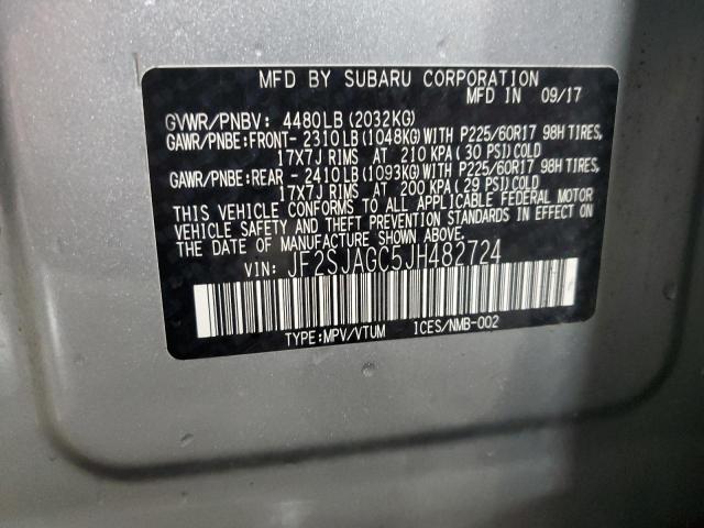 2018 SUBARU FORESTER 2 #3285589270