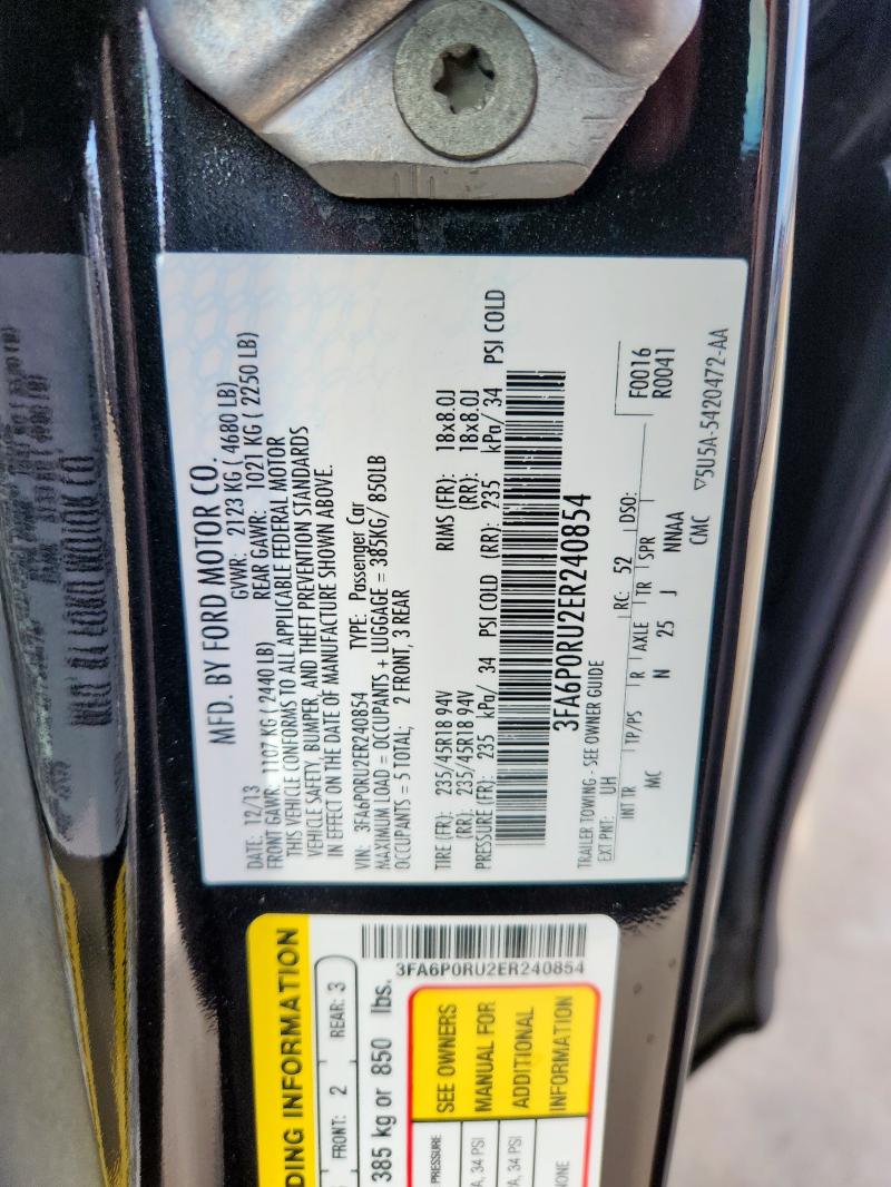 2014 FORD FUSION TIT - 3FA6P0RU2ER240854