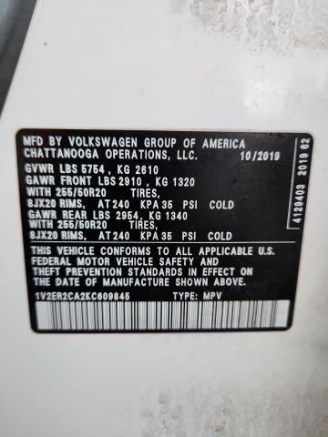 2019 VOLKSWAGEN ATLAS SEL #3291211964