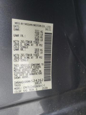 2021 NISSAN TITAN SV #3296315413