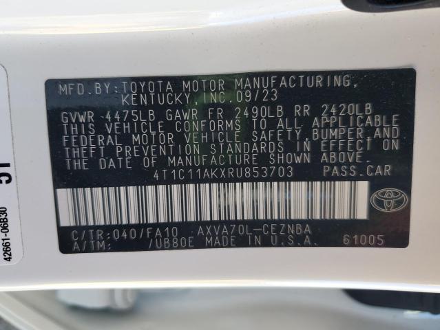2024 TOYOTA CAMRY LE #3285091389