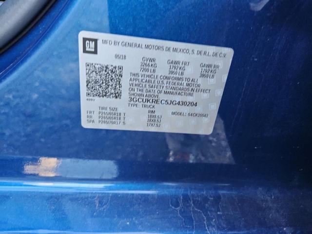 2018 CHEVROLET 1500 - 3GCUKREC5JG430204