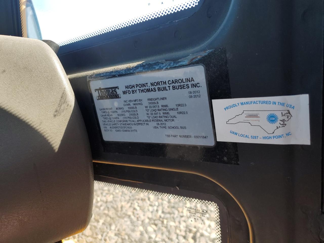 Lot #3276362810 2013 FREIGHTLINER SAF-T-LINER C2