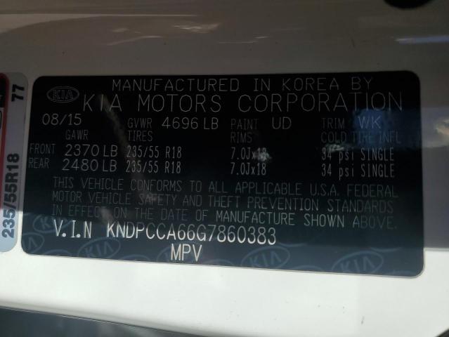 2016 KIA SPORTAGE E - KNDPCCA66G7860383