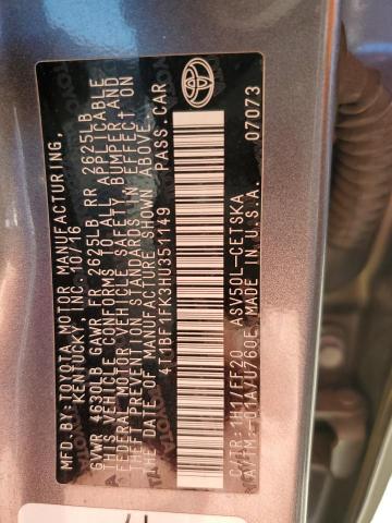 2017 TOYOTA CAMRY LE 4T1BF1FK3HU351149