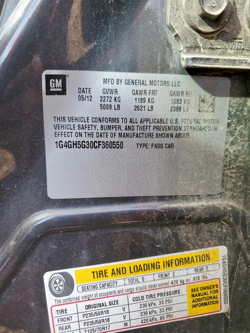 2012 BUICK LACROSSE P #3284163557