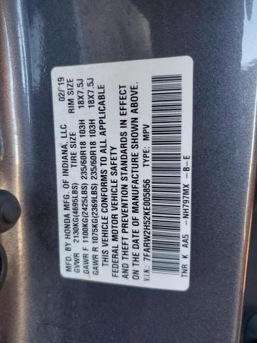 2019 HONDA CR-V EX #3287610007