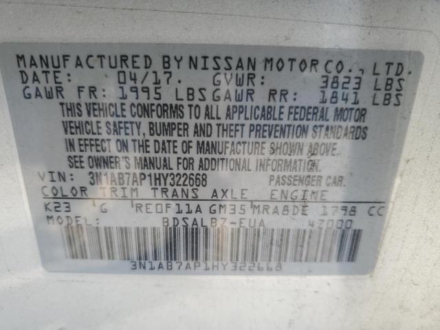 2017 NISSAN SENTRA S #3290196218