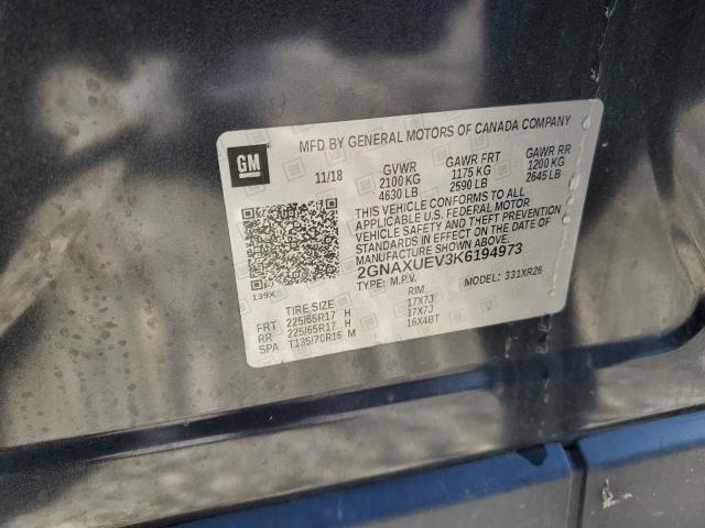 2019 CHEVROLET EQUINOX LT 2GNAXUEV3K6194973