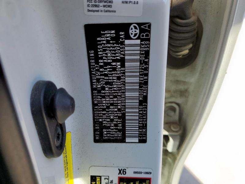 2017 TOYOTA COROLLA L 5YFBURHEXHP706718