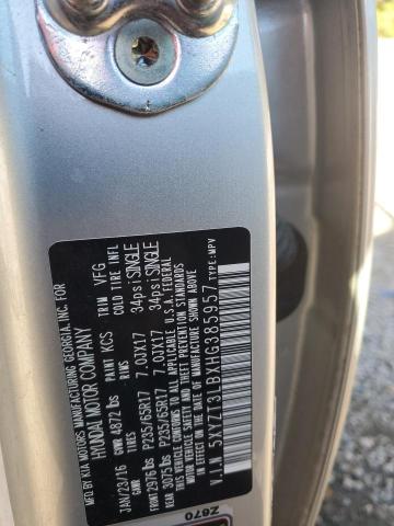 2017 HYUNDAI SANTA FE S - 5XYZT3LBXHG385957