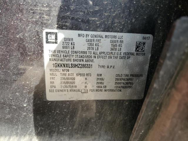 2017 GMC ACADIA DENALI 1GKKNXLS9HZ286331