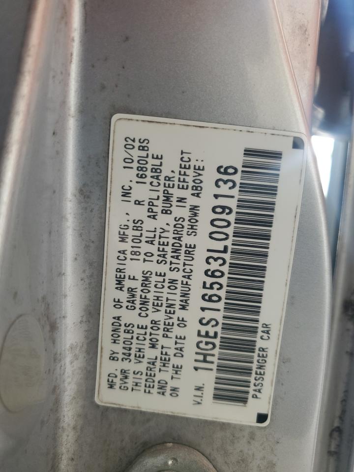 Lot #3301827337 2003 HONDA CIVIC LX