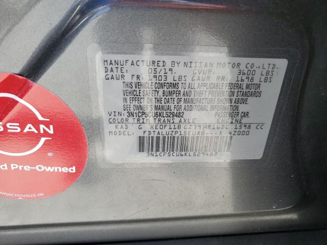 2019 NISSAN KICKS S 3N1CP5CU6KL529482