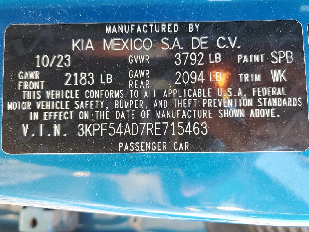 2024 KIA FORTE GT L #3302933667