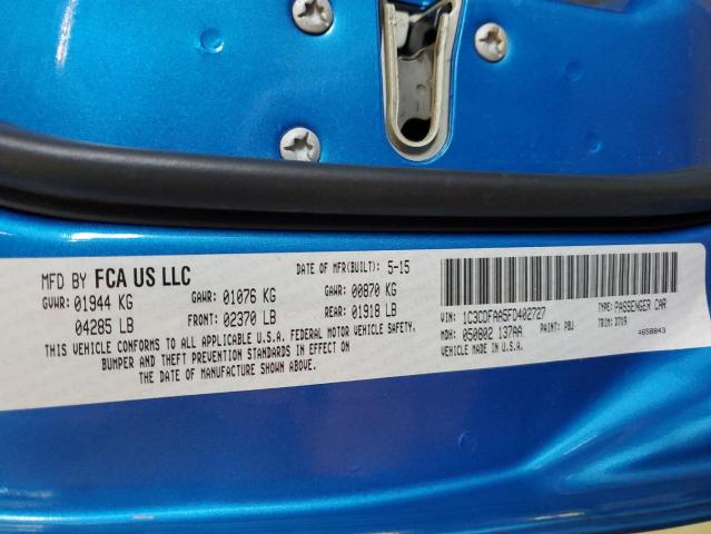 2015 DODGE DART SE 1C3CDFAA5FD402727