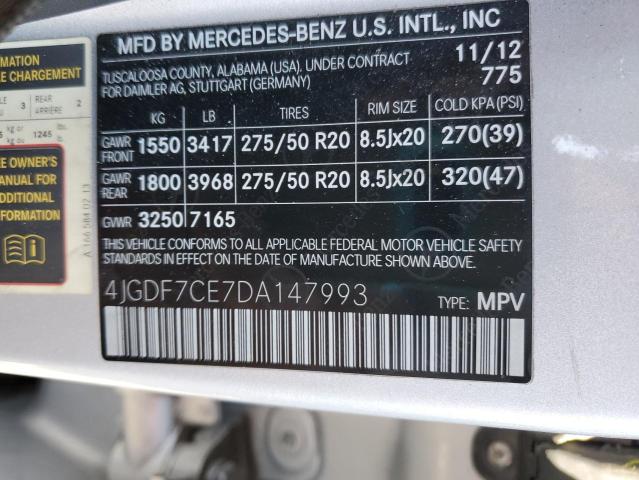 2013 MERCEDES-BENZ GL 450 4MA - 4JGDF7CE7DA147993