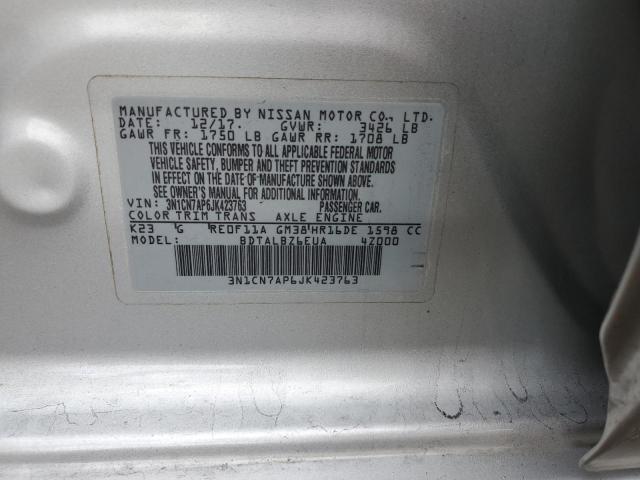 2018 NISSAN VERSA S - 3N1CN7AP6JK423763