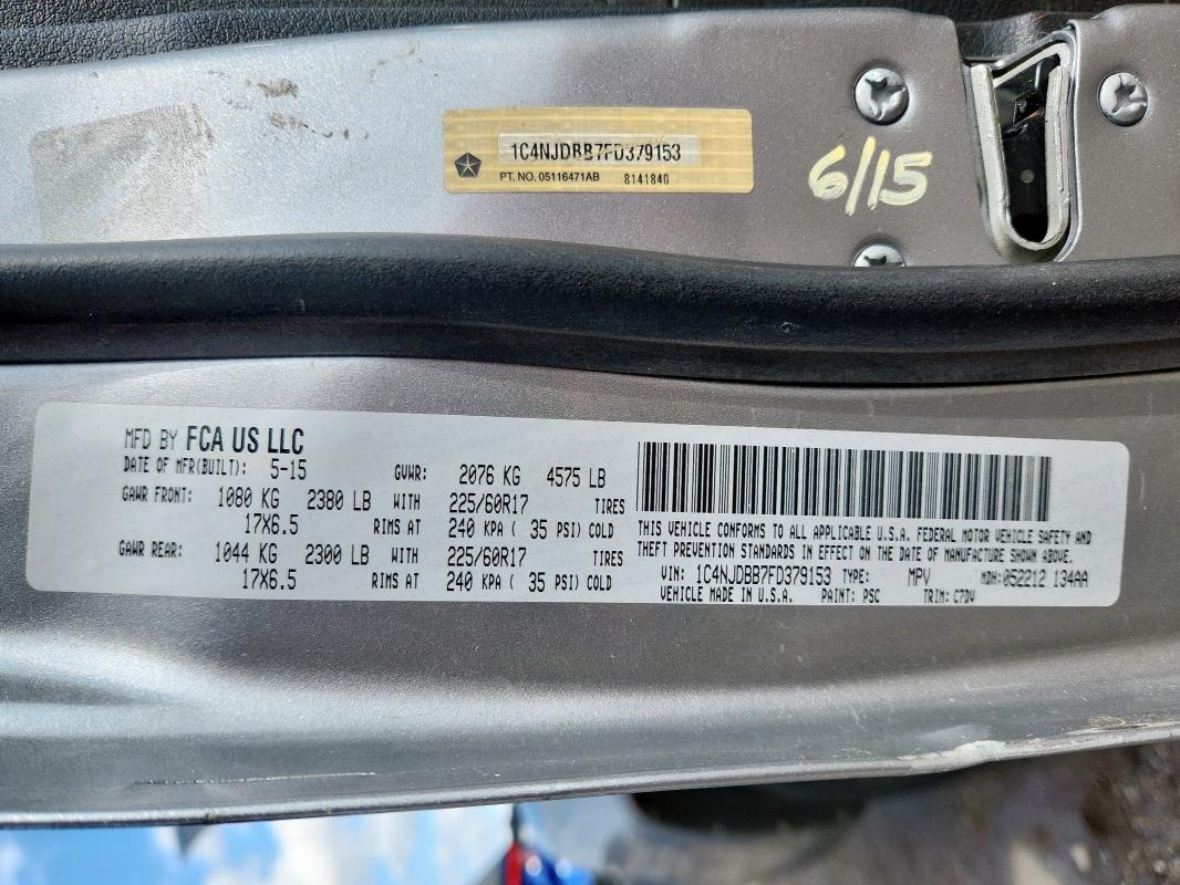 2015 JEEP COMPASS SP - 1C4NJDBB7FD379153