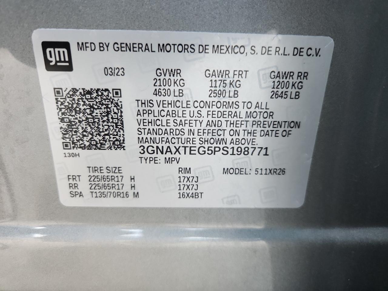 Lot #3303695021 2023 CHEVROLET EQUINOX LT