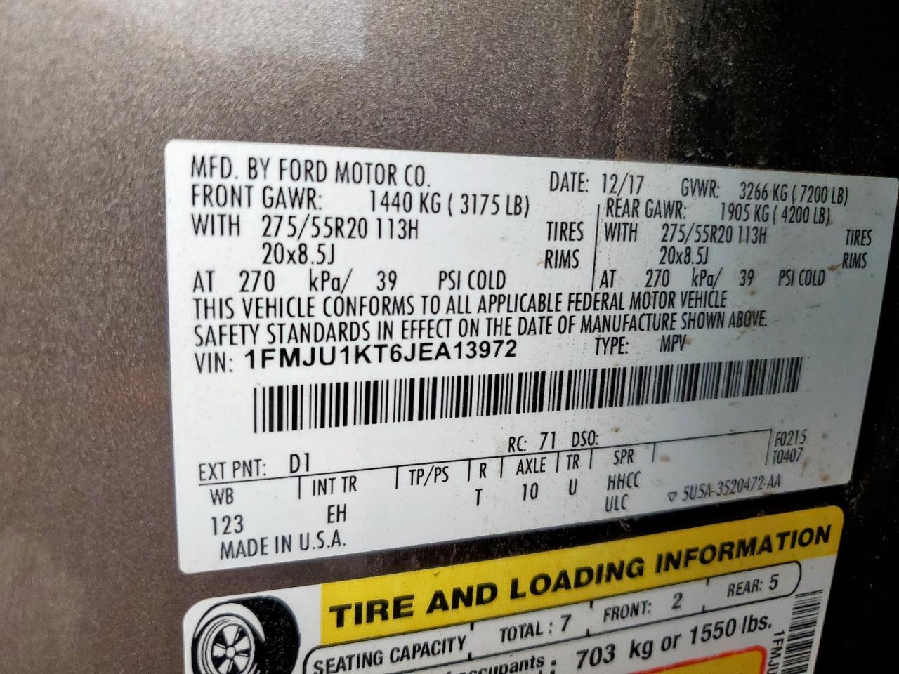 FORD EXPEDITION LIMITED