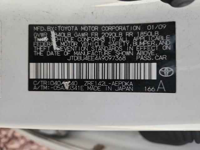 2010 TOYOTA COROLLA BA - JTDBU4EE4A9097368