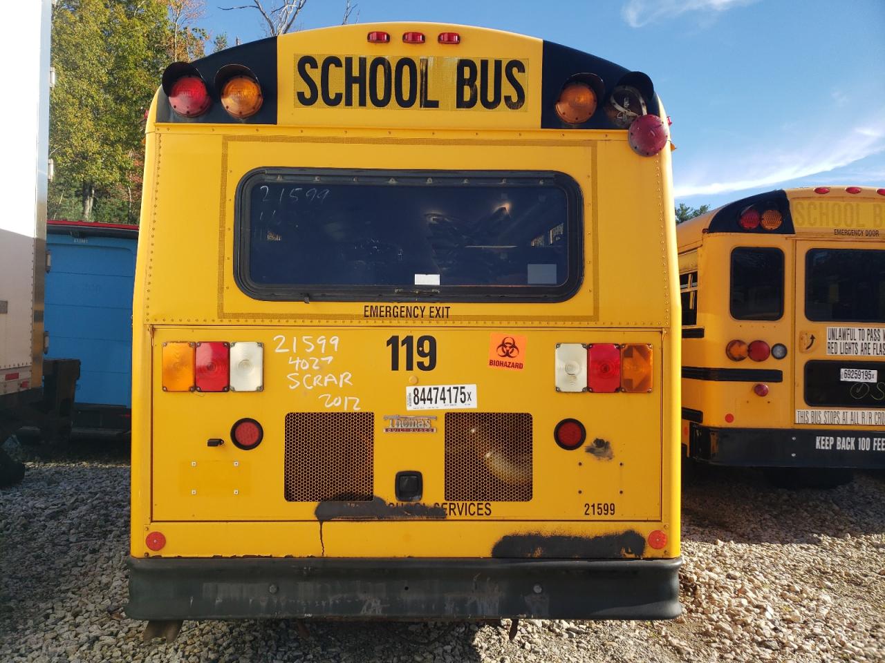 Lot #3271671369 2012 THOMAS SAF-T-LINER HDX