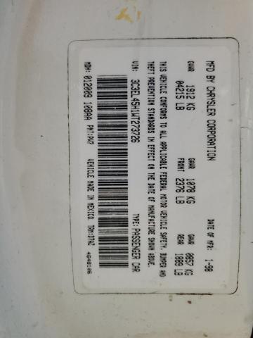 1998 CHRYSLER SEBRING JX #3269144135