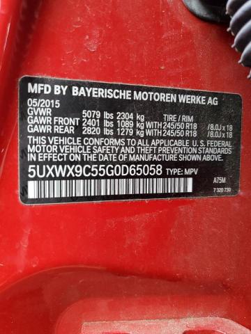 2016 BMW X3 XDRIVE2 - 5UXWX9C55G0D65058