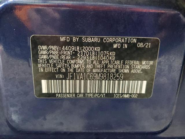 2021 SUBARU WRX PREMIU JF1VA1C69M9818259