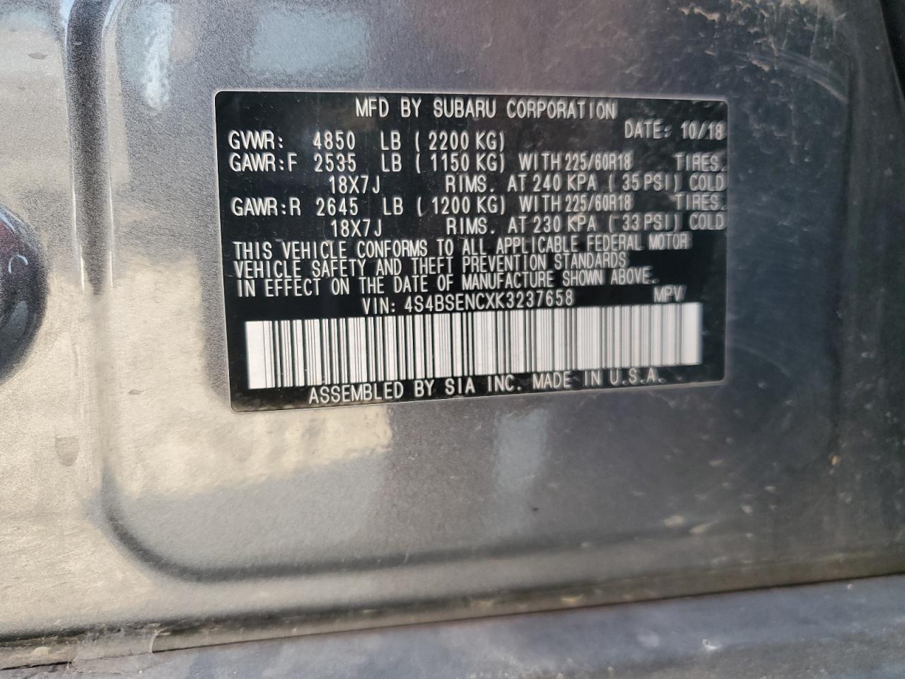 SUBARU OUTBACK 3.6R LIMITED