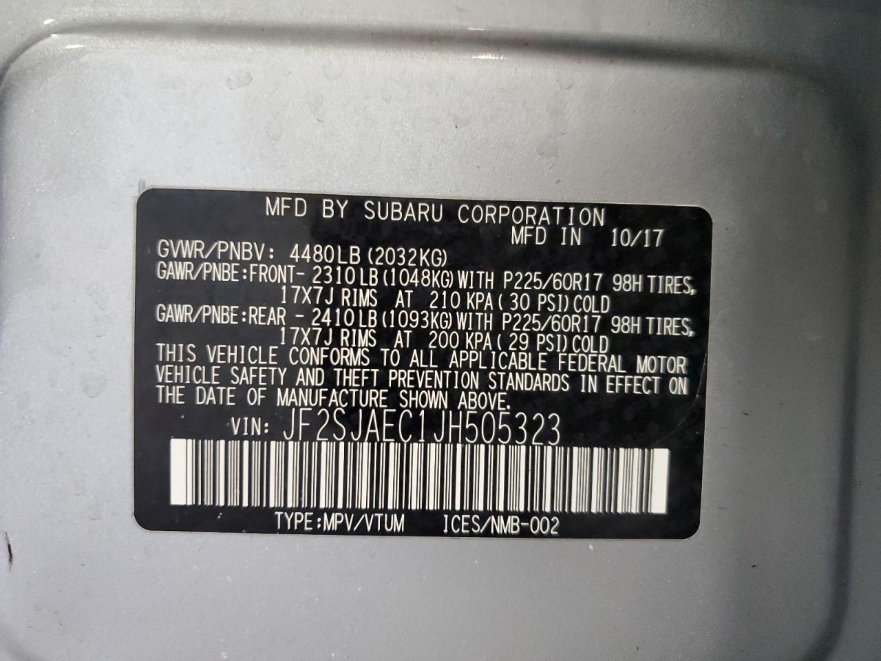 SUBARU FORESTER 2.5I PREMIUM