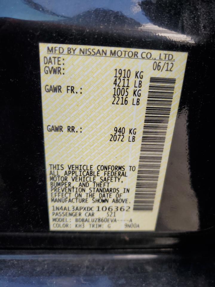 Lot #3302729004 2013 NISSAN ALTIMA 2.5