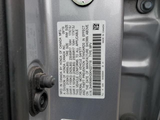 2019 HONDA CR-V LX - 2HKRW6H30KH227718