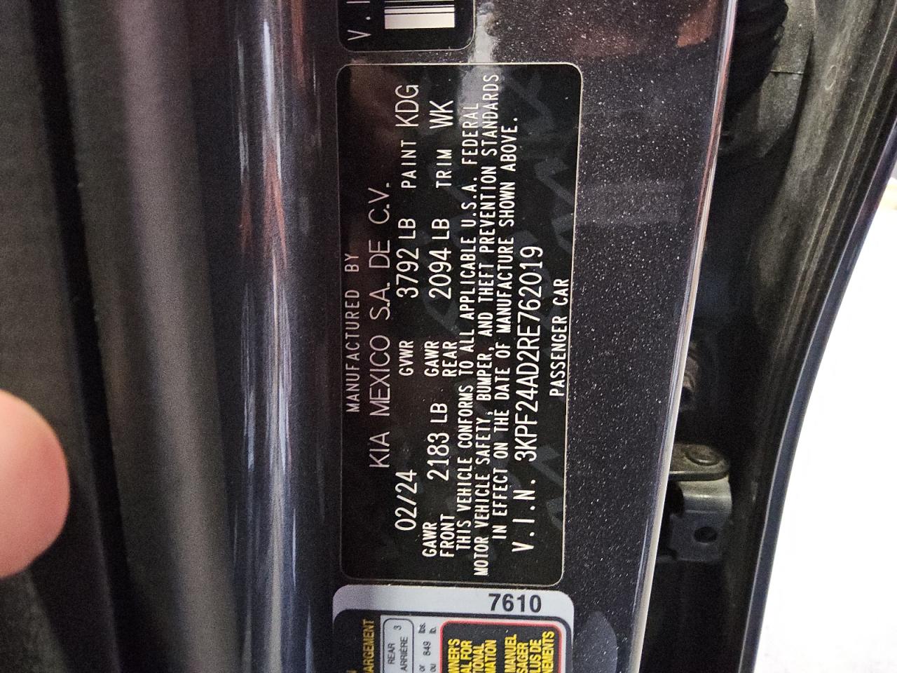 Lot #3302917063 2024 KIA FORTE LX