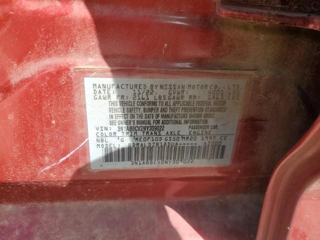 2022 NISSAN SENTRA SV 3N1AB8CV2NY309022