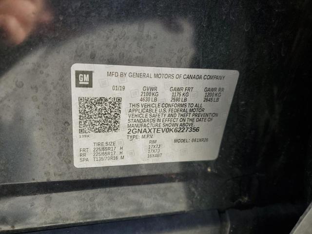 2019 CHEVROLET EQUINOX LT - 2GNAXTEV0K6227356