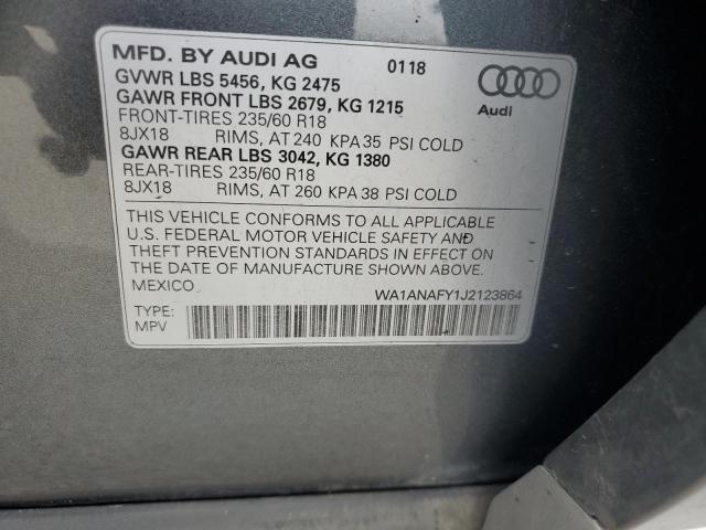 2018 AUDI Q5 PREMIUM WA1ANAFY1J2123864