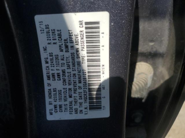 2016 HONDA ACCORD LX #3294406532