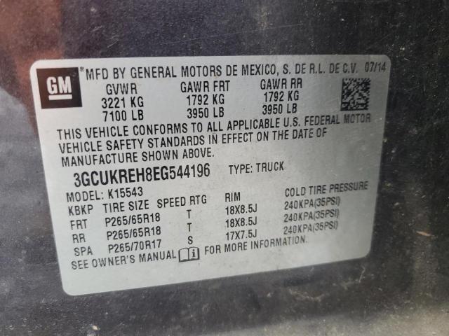 2014 CHEVROLET SILVERADO - 3GCUKREH8EG544196