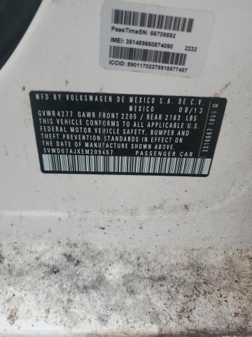 2014 VOLKSWAGEN JETTA SE - 3VWD07AJXEM209457