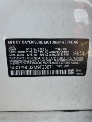 2021 BMW X3 XDRIVEM 5UXTY9C02M9F33671