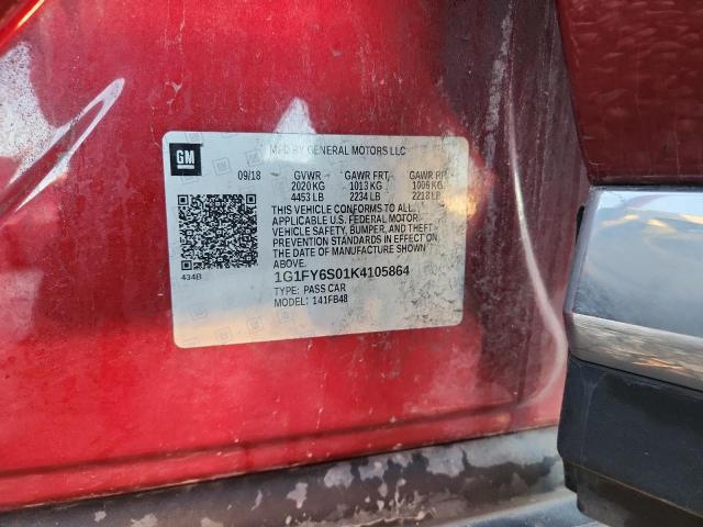 2019 CHEVROLET BOLT EV LT - 1G1FY6S01K4105864