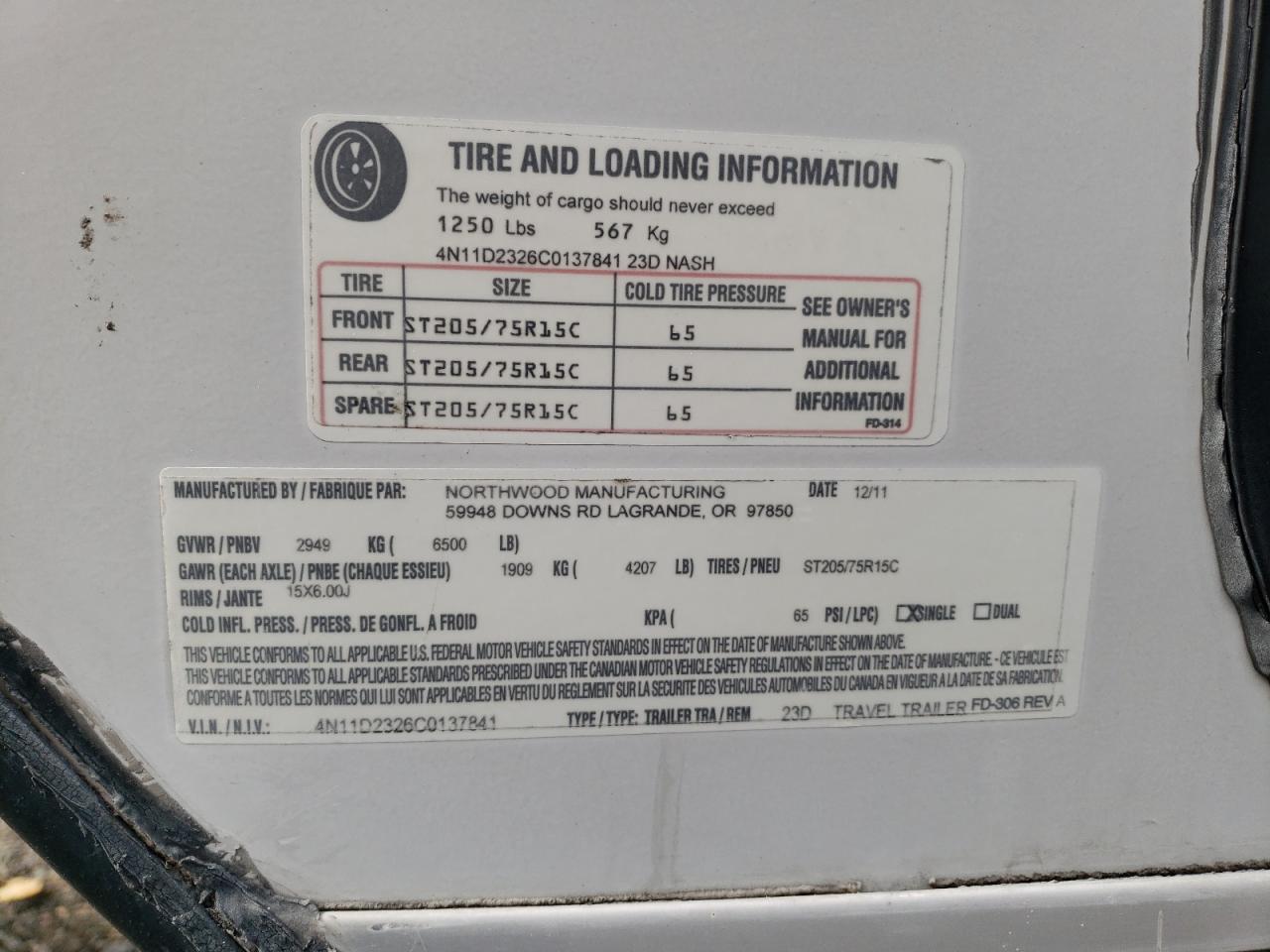 Lot #3275811522 2012 NASH DLX