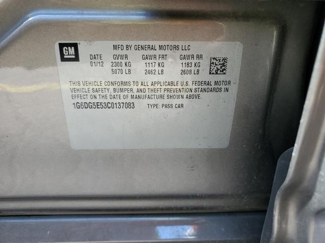 2012 CADILLAC CTS LUXURY #3284617347