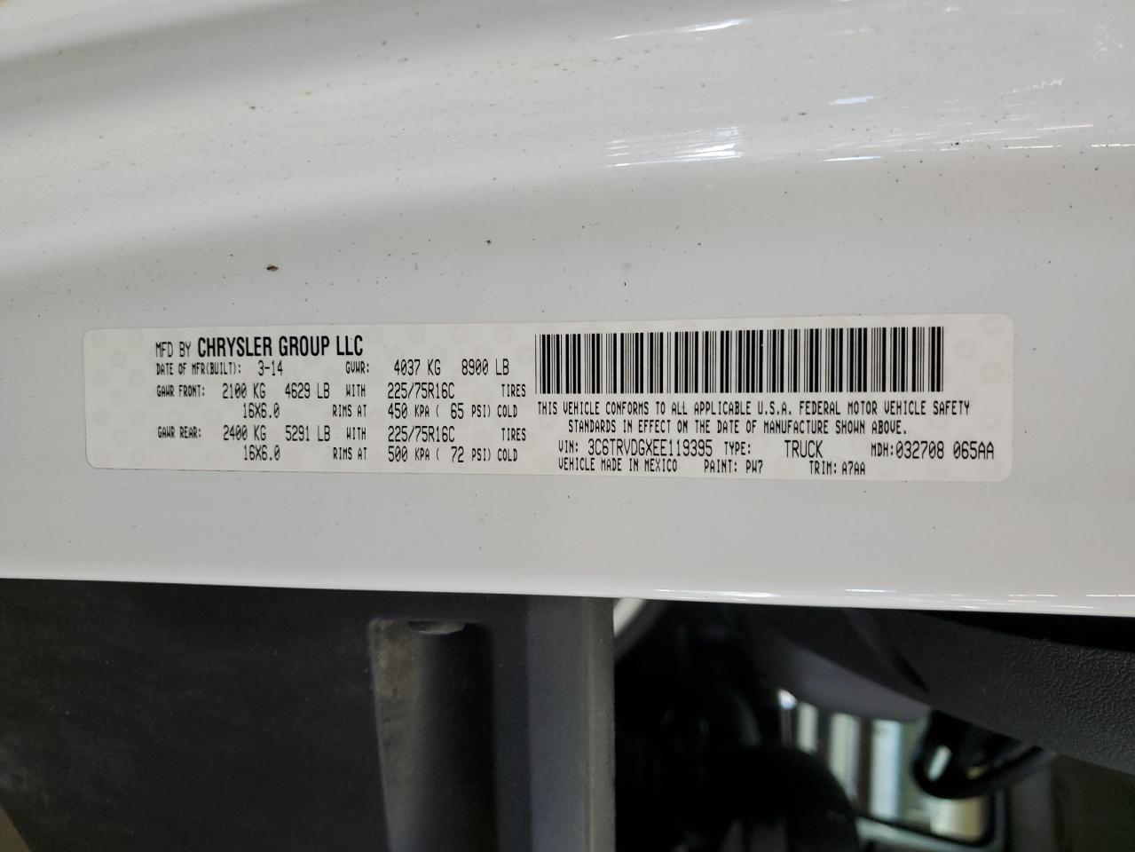 RAM PROMASTER 2500 HIGH