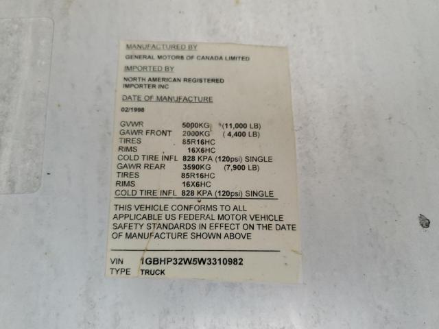 1998 CHEVROLET P30 #3284308030