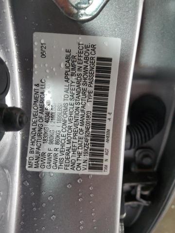 2022 HONDA INSIGHT TO 19XZE4F92NE001803